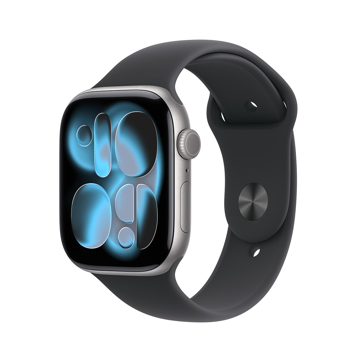 Apple Watch Series 11 GPS 46 mm Aluminium Gris sidéral Bracelet Sport Noir S/M