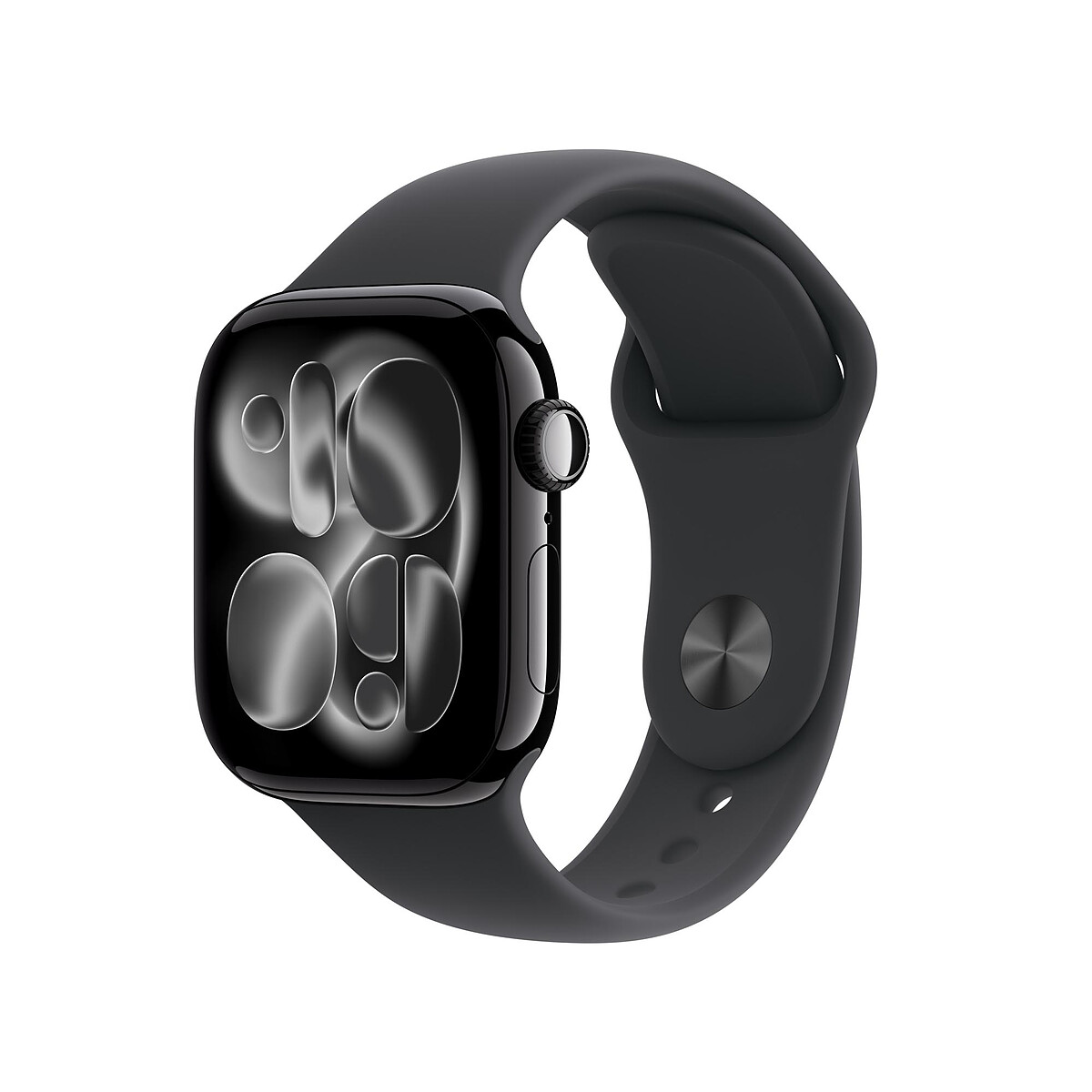 Apple Watch Series 11 GPS + Cellular 42 mm Aluminium Noir de Jais Bracelet Sport Noir M/L