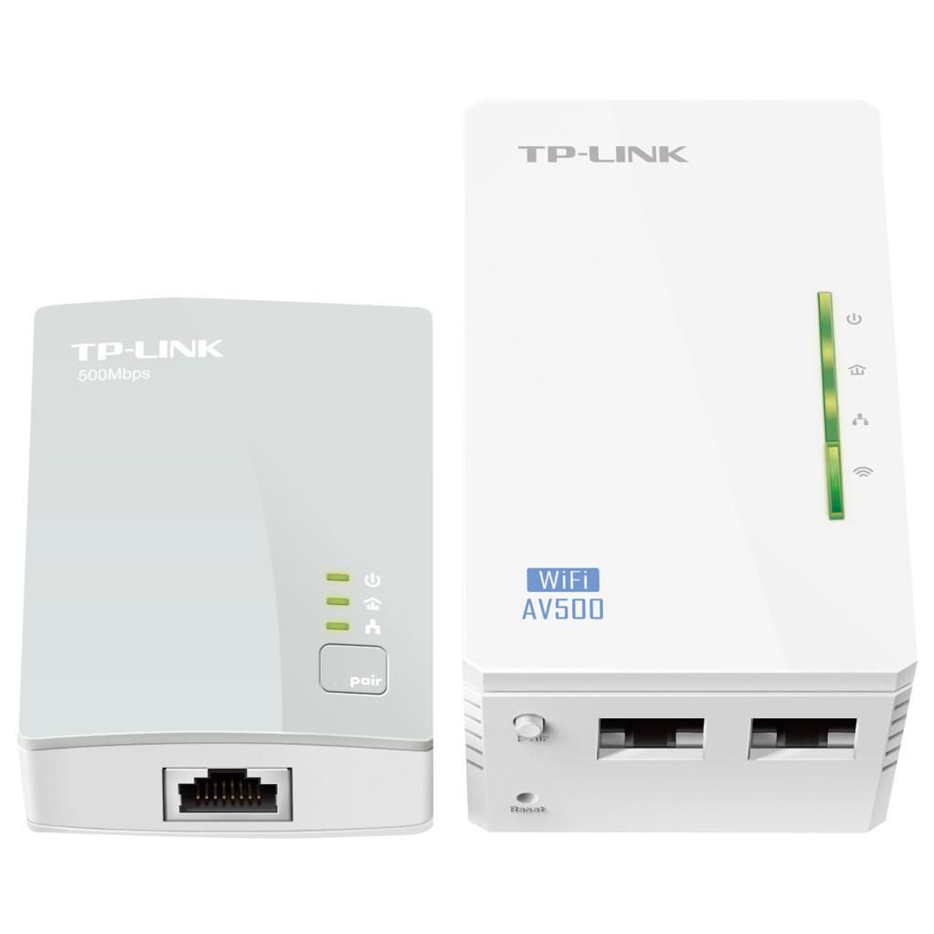 TP-Link TL-WPA4220KIT AV500 2-Port Wi-Fi Powerline Adapter Starter Kit