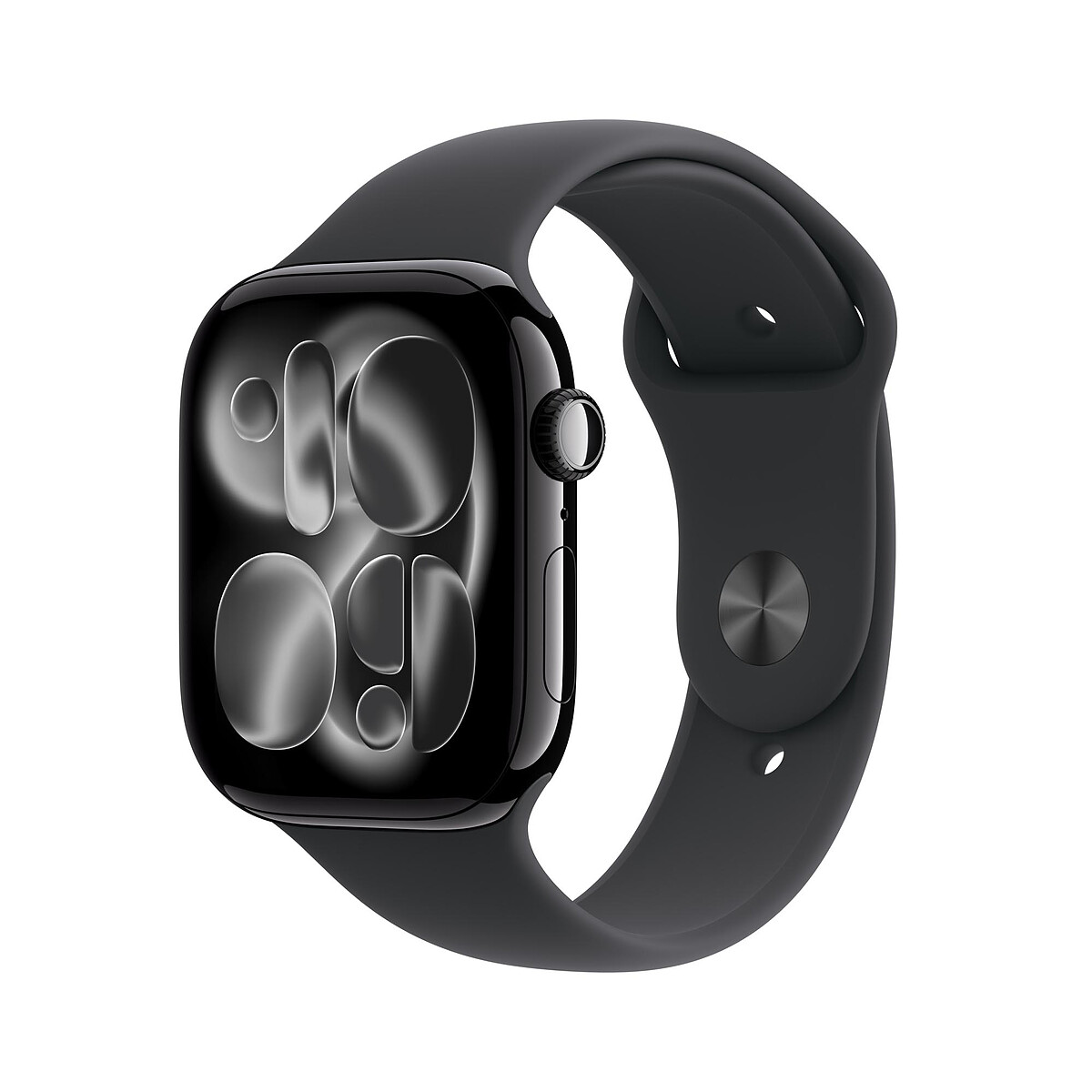 Apple Watch Series 11 GPS + Cellular 46 mm Aluminium Noir de Jais Bracelet Sport Noir S/M