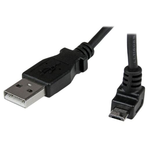 StarTech.com 1m Micro USB Cable - A to Micro B 90° Up Angled - Black