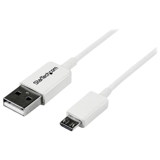 Cable Micro USB de 2 m StarTech.com - A a Micro B, Blanco