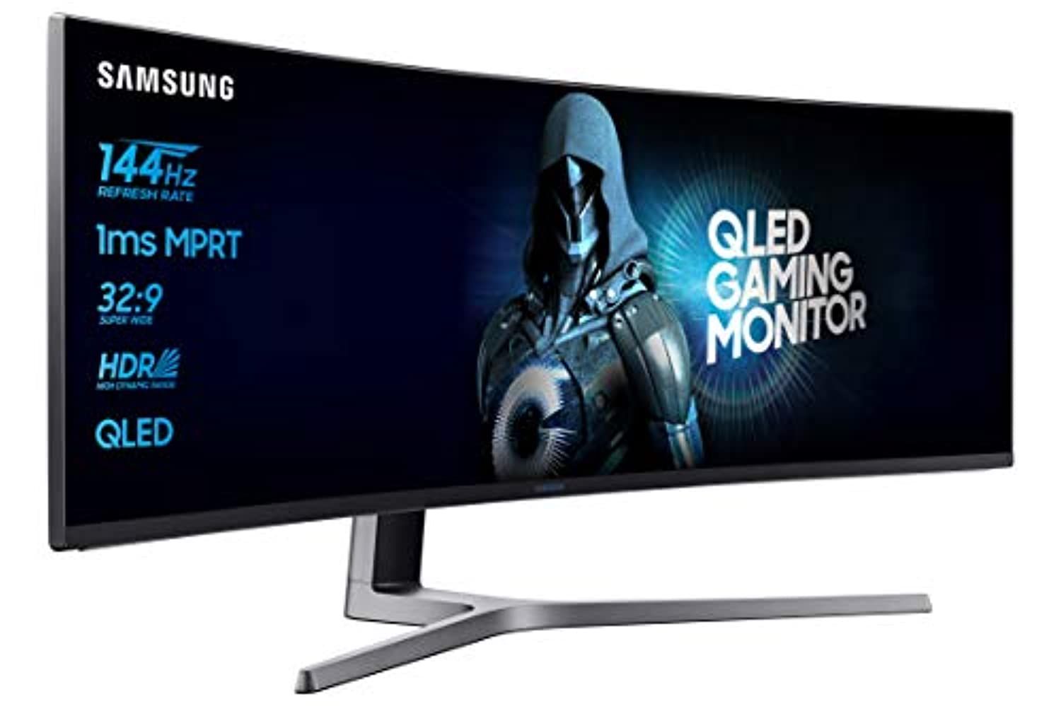 Samsung C49HG90DMU - CHG9 Series Curved QLED Monitor - 49" (48.9" Visualable) - 3840 x 1080 @ 144Hz - VA - 600 cd/m² - 1ms - 2x HDMI, DisplayPort, Mini DisplayPort - Charcoal Black