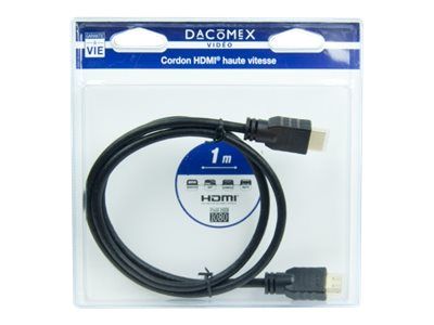 Câble HDMI DACOMEX - 1m Mâle à Mâle
