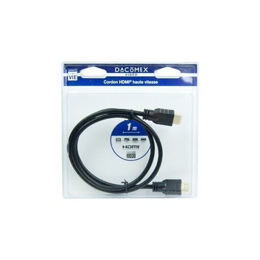 Câble HDMI DACOMEX - 1m Mâle à Mâle