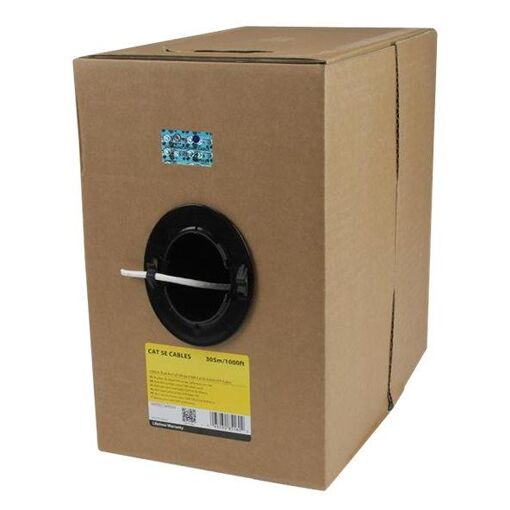 Câble Ethernet StarTech.com Cat 5e en vrac - 304,8 m - Solide - Classé CMR - Blanc - Conformité TAA