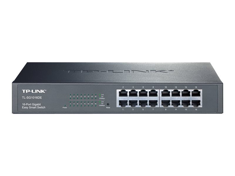 Conmutador administrado TP-Link JetStream TL-SG1016DE - 16 puertos, 10/100/1000 - Montable en rack