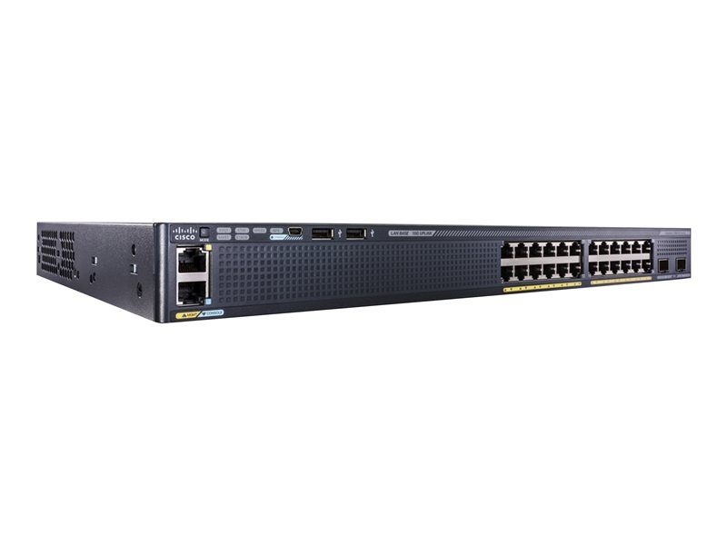 Cisco Catalyst 2960X-24TS-L - Managed Switch - 24x10/100/1000 + 4x Gigabit SFP - Desktop, Rack Mountable