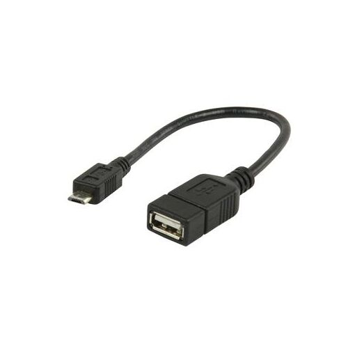 Câble Valueline 0,2 m Micro-USB B vers USB A Noir