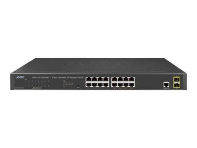 PLANET Managed Switch GS-4210-16T2S - 16-Port 10/100/1000 + 2 SFP