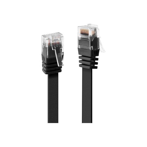 Cable de conexión Lindy RJ-45 a RJ-45 - 30 cm - UTP CAT6 - Moldado - Negro