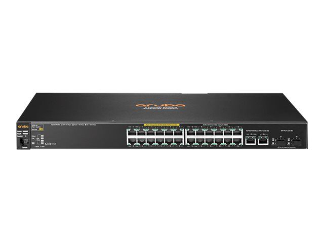 HP Aruba 2530-24 PoE+ - Managed Switch - 24x 10/100 + 2 x Gigabit SFP + 2 x 10/100/1000 - Desktop, Rack Mountable, Wall Mounting - PoE+ (195 W)