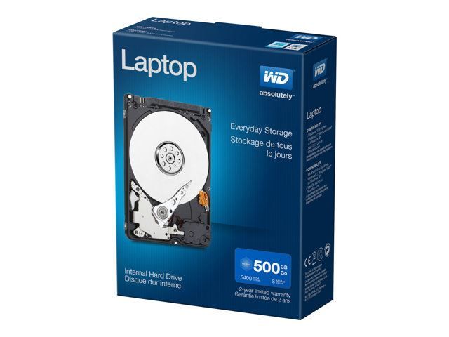 WD Laptop Mainstream WDBMYH5000ANC - Hard Drive - 500GB - Internal - 2.5" - SATA 3Gb/s - 5400 RPM - Buffer: 8MB