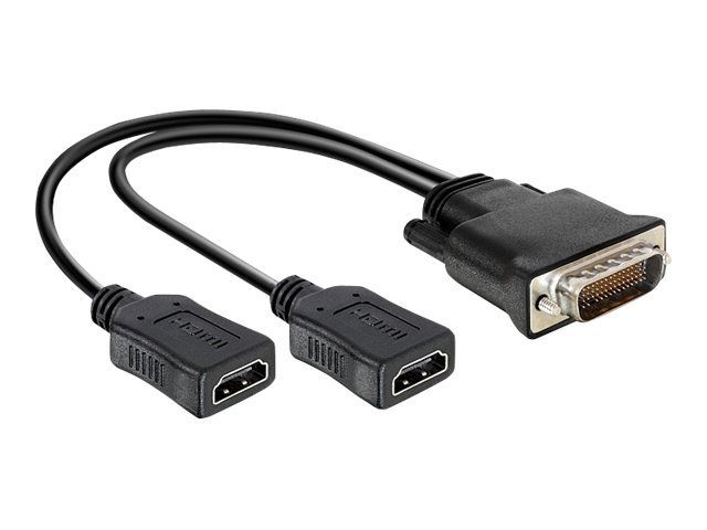 Câble adaptateur Delock 0,25 m DMS vers HDMI Noir