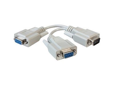 Adaptador de serie Delock DB-9 (F) a DB-9 (M) - 17 cm - roscado - beige
