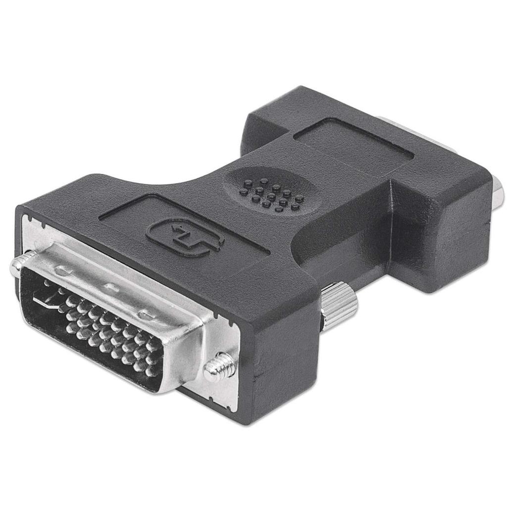 Adaptador de cable IC Intracom DVI-I a VGA, negro