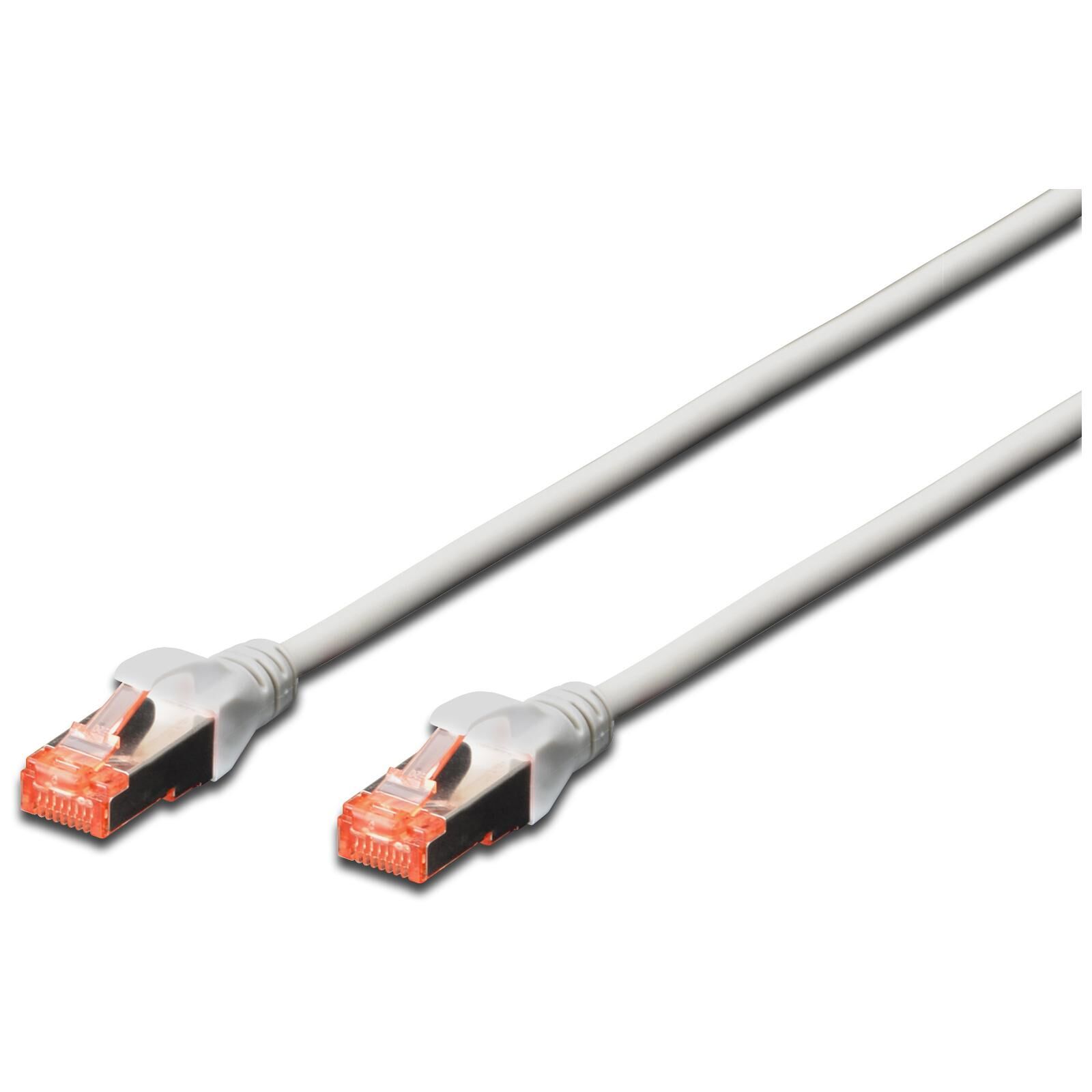 Digitus - RJ-45 (M) to RJ-45 (M) Cable - SFTP Cat 6 - Halogen-Free - Grey