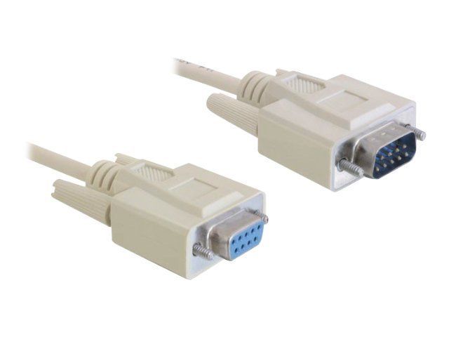Delock Series Cable Extender - DB-9 (M) to DB-9 (F) - 5ft - Beige