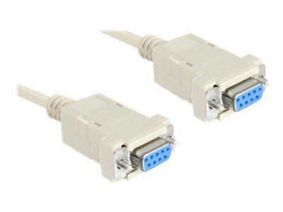 Delock - Null Modem Cable - DB-9 (F) to DB-9 (F) - 3ft - Gray