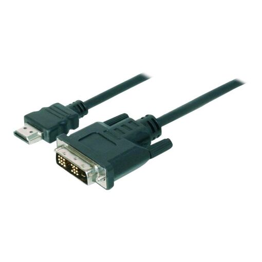 Cable adaptador Assmann - DVI-D macho a HDMI macho - 2 m - Doble blindaje - Negro