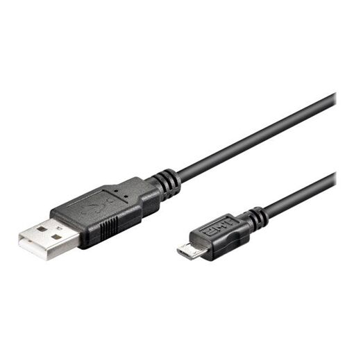 Wentronic USB Cable - Micro-USB B (M) to USB (M) - USB 2.0 - 15 cm - Black