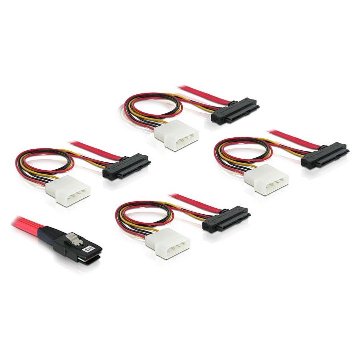 Delock Internal SAS Cable - 4i Mini MultiLane 36-Pin to 29-Pin (SFF-8482) - 1m