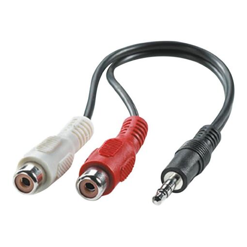 Secomp 3.5mm Stereo Mini-Phone to RCA Cable - 20cm