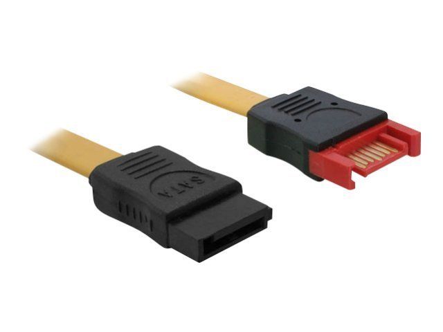 Cable de extensión SATA Delock - 1 m, conector recto, amarillo