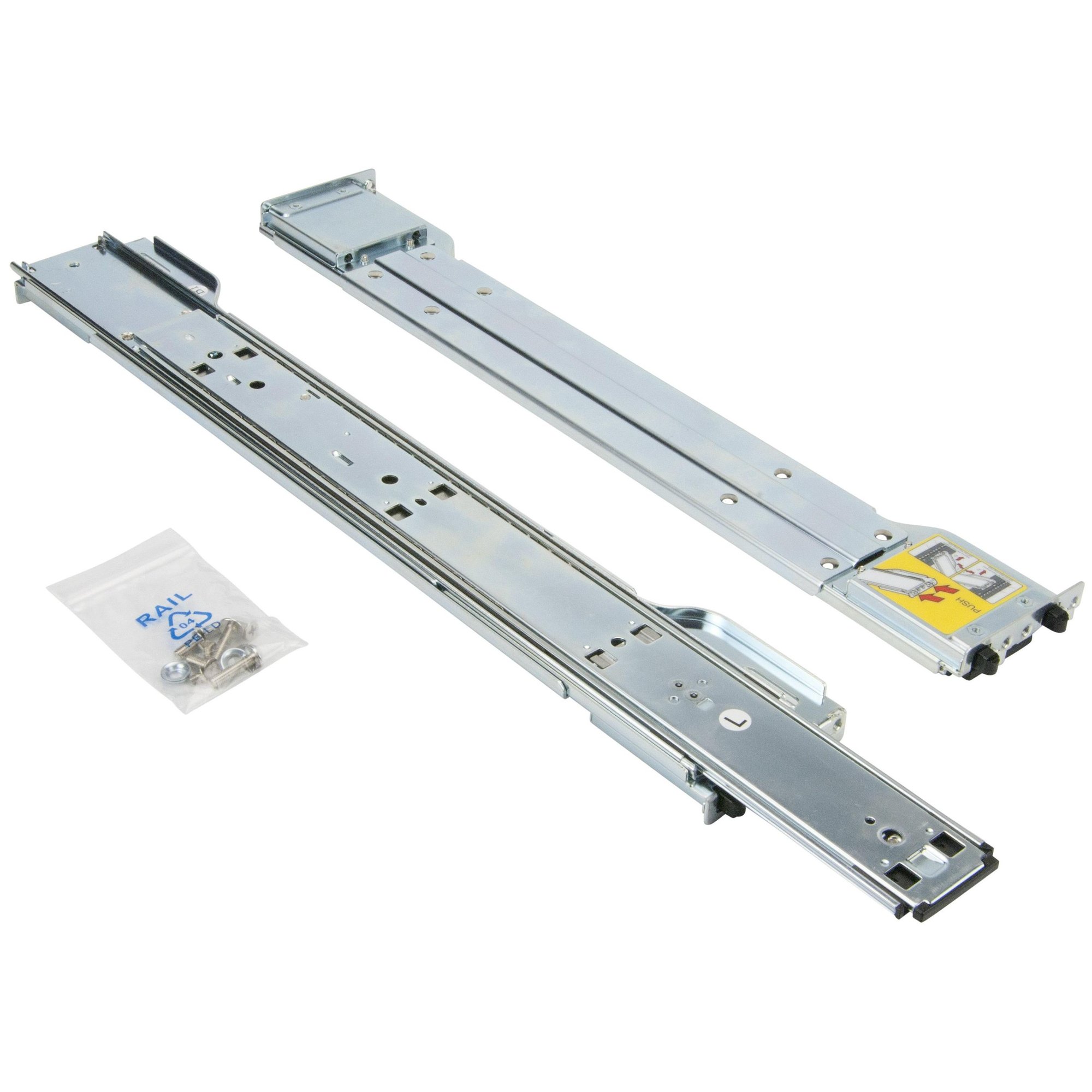 Super Micro Computer - Rail Kit for Cabinet - Compatible with CSE LA26AC12-R1K23AW, SC826 E1-R800LPB/V, SC827 T-R1200B, SC936 E1-R900B