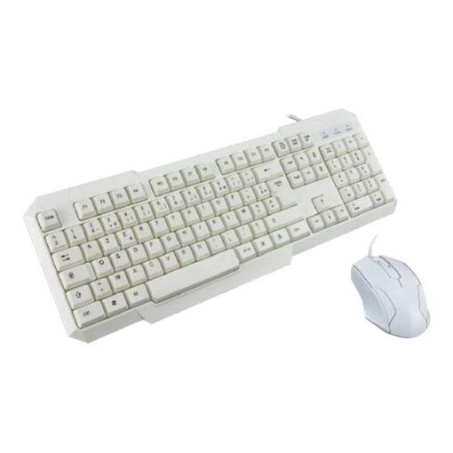 Ensemble clavier et souris MCL Samar USB - AZERTY - Blanc