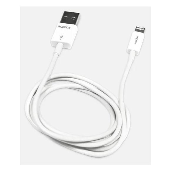 Cable Lightning Approx - USB Masculino a Lightning Masculino - 1 m - Blanco