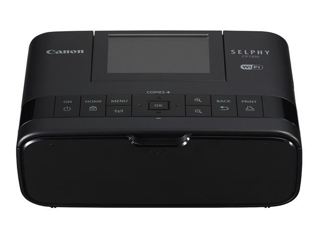 Canon SELPHY CP1300 Printer - Thermal Sublimation - Color - 2x8 inch up to 0.78 min/page (color) - USB, USB Host, Wi-Fi - Black