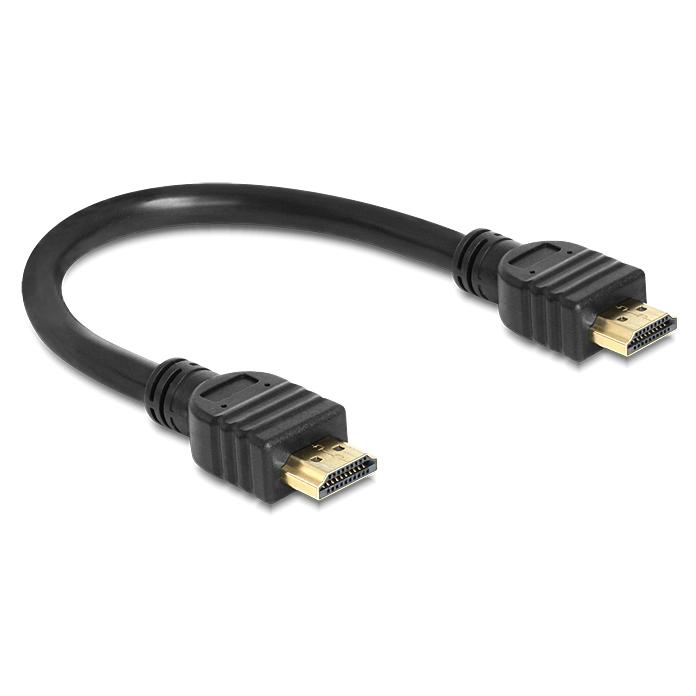 Delock HDMI Cable 0.25m Type A (Standard) Black