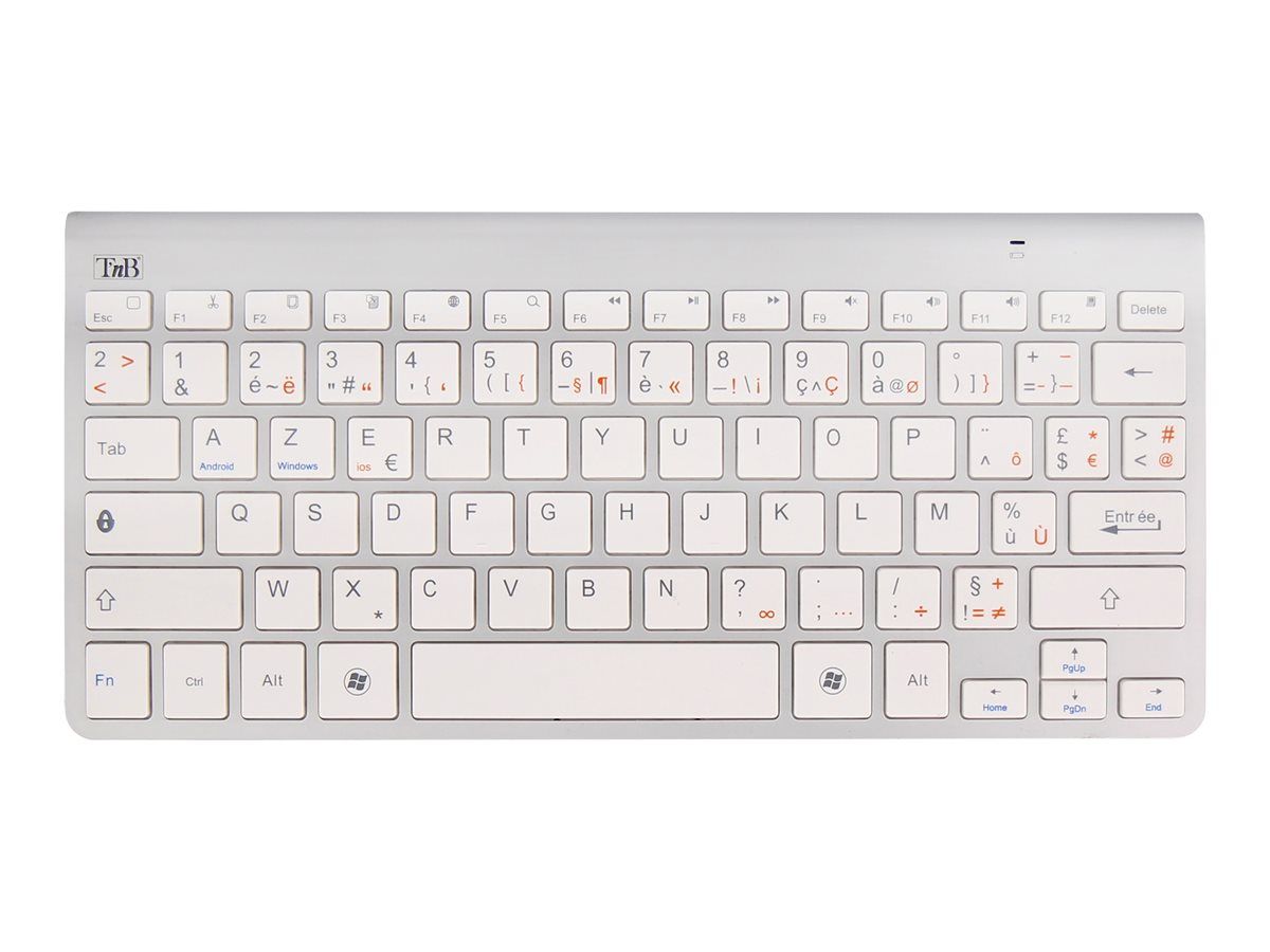 TNB Wireless Bluetooth Keyboard - Silver, White