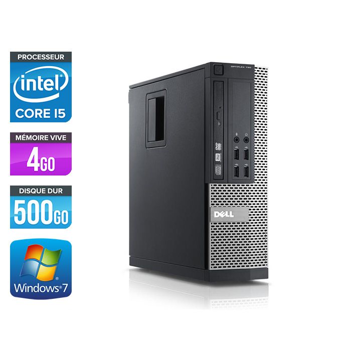 Dell Optiplex 790 SFF - Intel Core i5-2400 / 3.10 GHz - 4GB RAM - 500GB HDD - DVD - Gigabit Ethernet - Windows 7 Professional