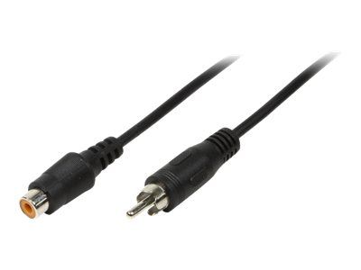 LogiLink - Cable de extensión de audio - RCA hembra a macho - 10 m - Negro