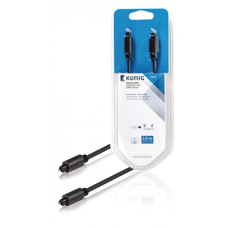 Câble Toslink König M-M 2.0 m Anthracite