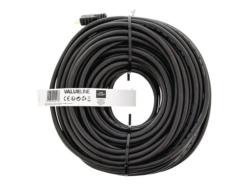 Nedis Valueline HDMI Cable with Ethernet - 30m - Black