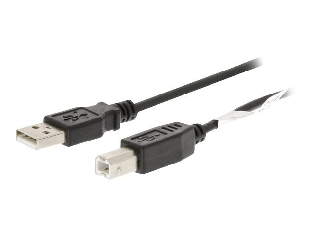 Cable USB Nedis Valueline - 3 m, Tipo B (M) a Tipo B (M), USB 2.0, Negro
