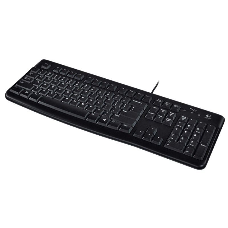 Logitech K120 AZERTY Black USB Keyboard (Y-U0009) - 104 Keys