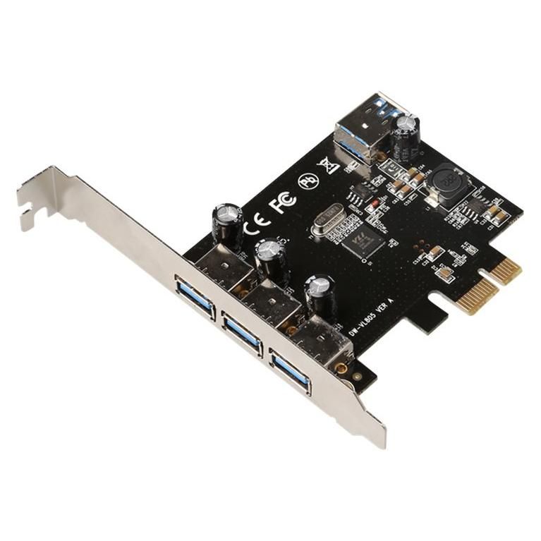 MicroConnect USB Adapter - PCIe 2.0 to USB 3.0 (3 Ports + Internal)