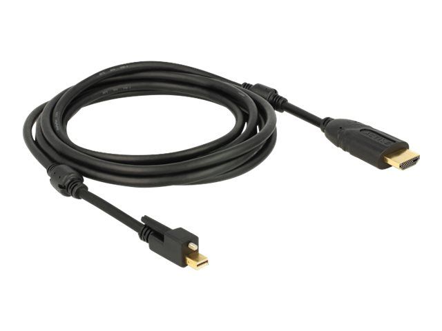 Adaptador de cable Delock de 3 metros (Mini DisplayPort macho a HDMI macho) - Negro - Compatible 4K