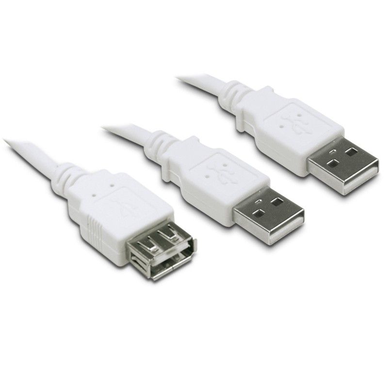 Adaptador USB 2.0 en forma de Y Metronic (2A macho / 1A hembra)