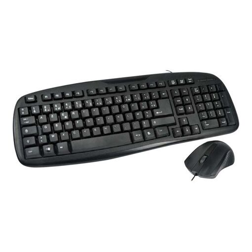 Ensemble clavier et souris MCL Samar - USB, AZERTY, Noir