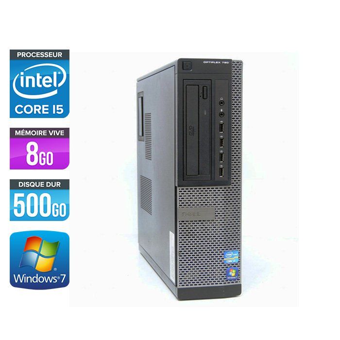 Dell Optiplex 790 Desktop - Intel Core i5-2400 / 3.1 GHz - 8GB RAM - 500GB HDD - DVD - Gigabit Ethernet - Windows 7 Pro