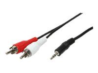 Cable de audio 2direct - Mini jack estéreo de 3,5 mm a RCA x 2 - 1,5 m - Negro