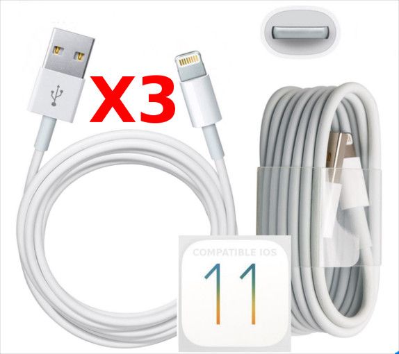 Little Boutik USB Cable for iPhone 5/5S/SE (Pack of 3)