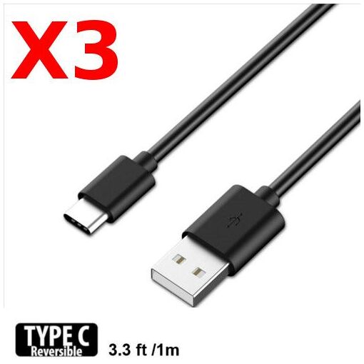 Little Boutik X3 USB-C Charge Cable Black