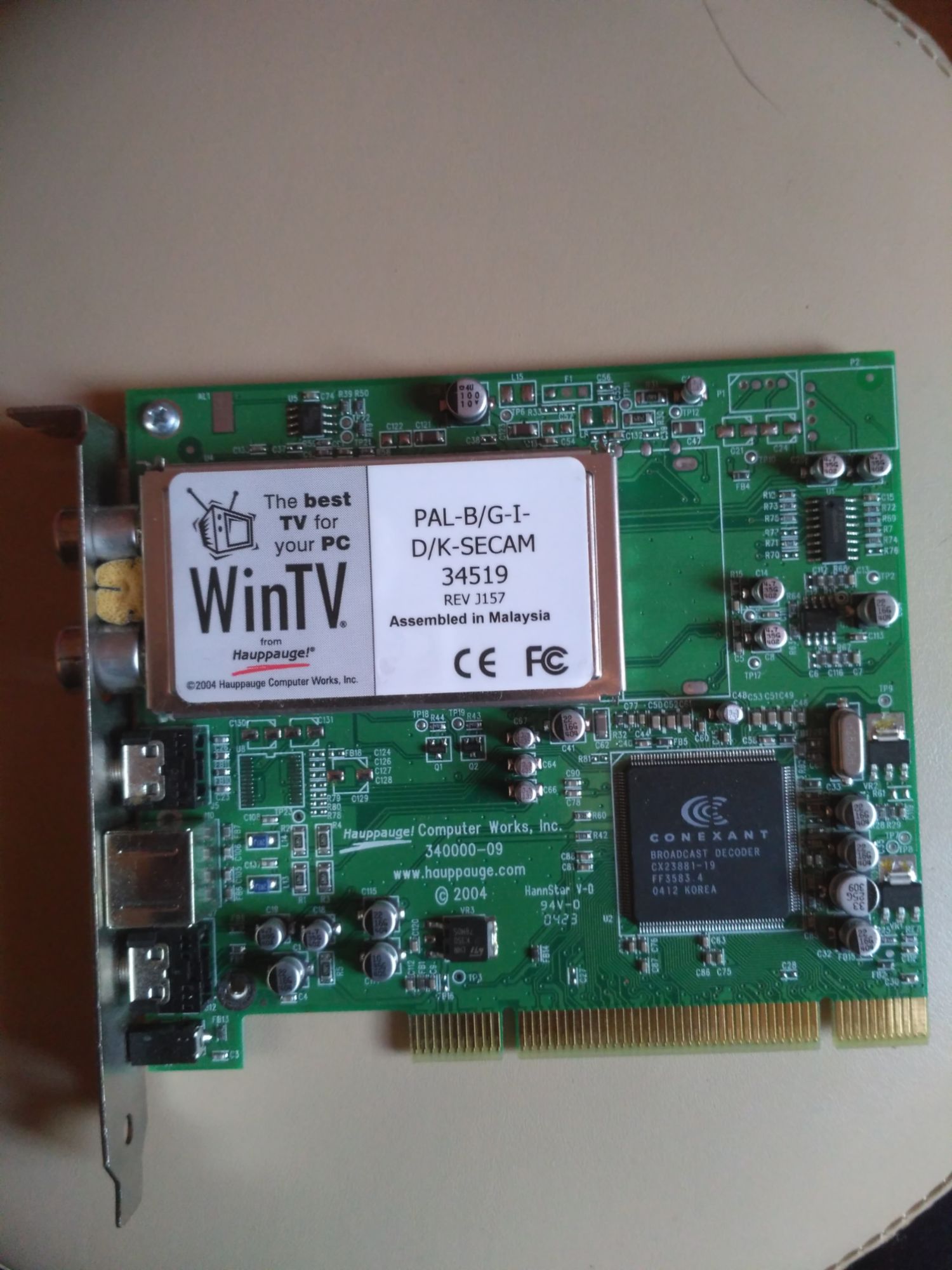 Hauppauge WinTV PCI-FM Video Input Adapter