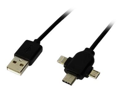 MCL Samar Lightning Cable - 1m, USB-C Male to Micro-USB B